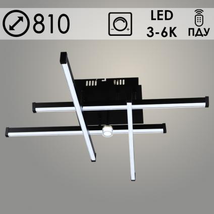 Люстра YH1314/4+1 BK+GD черный/золото 2х48W+2W LED 3000K-6000K ПДУ диммер d810, 24